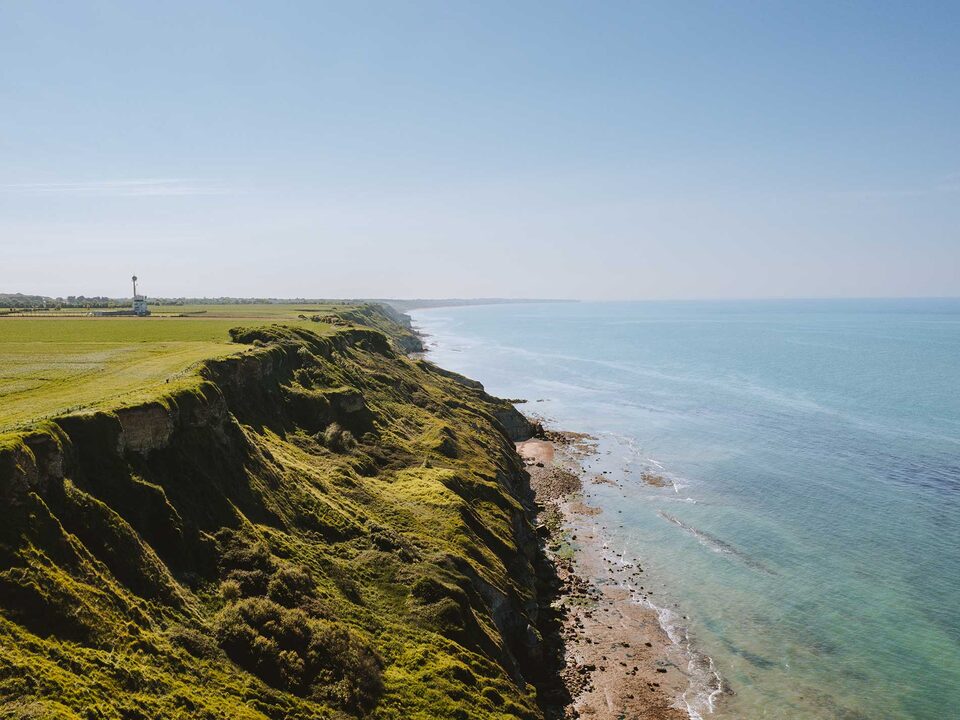 Les falaises du Bessin, camping Portland