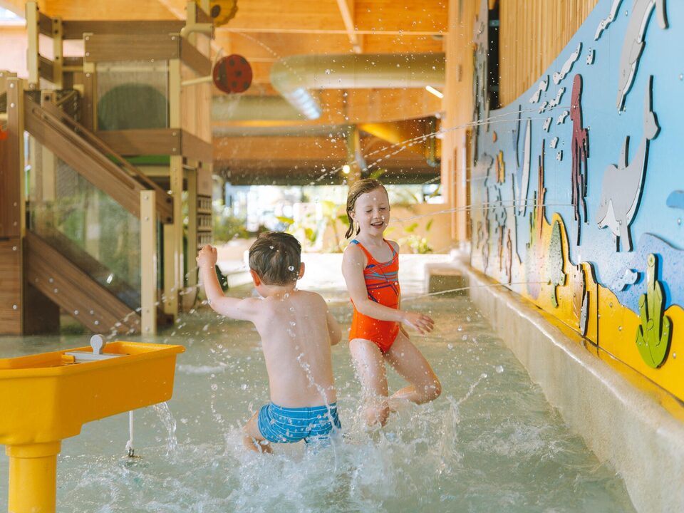 La pataugeoire et ses jeux d’eau, camping Portland