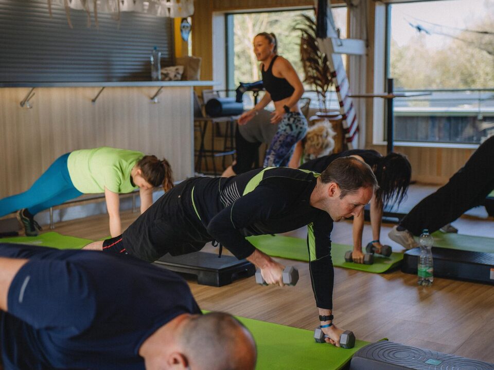 Le cours de fitness, camping Portland
